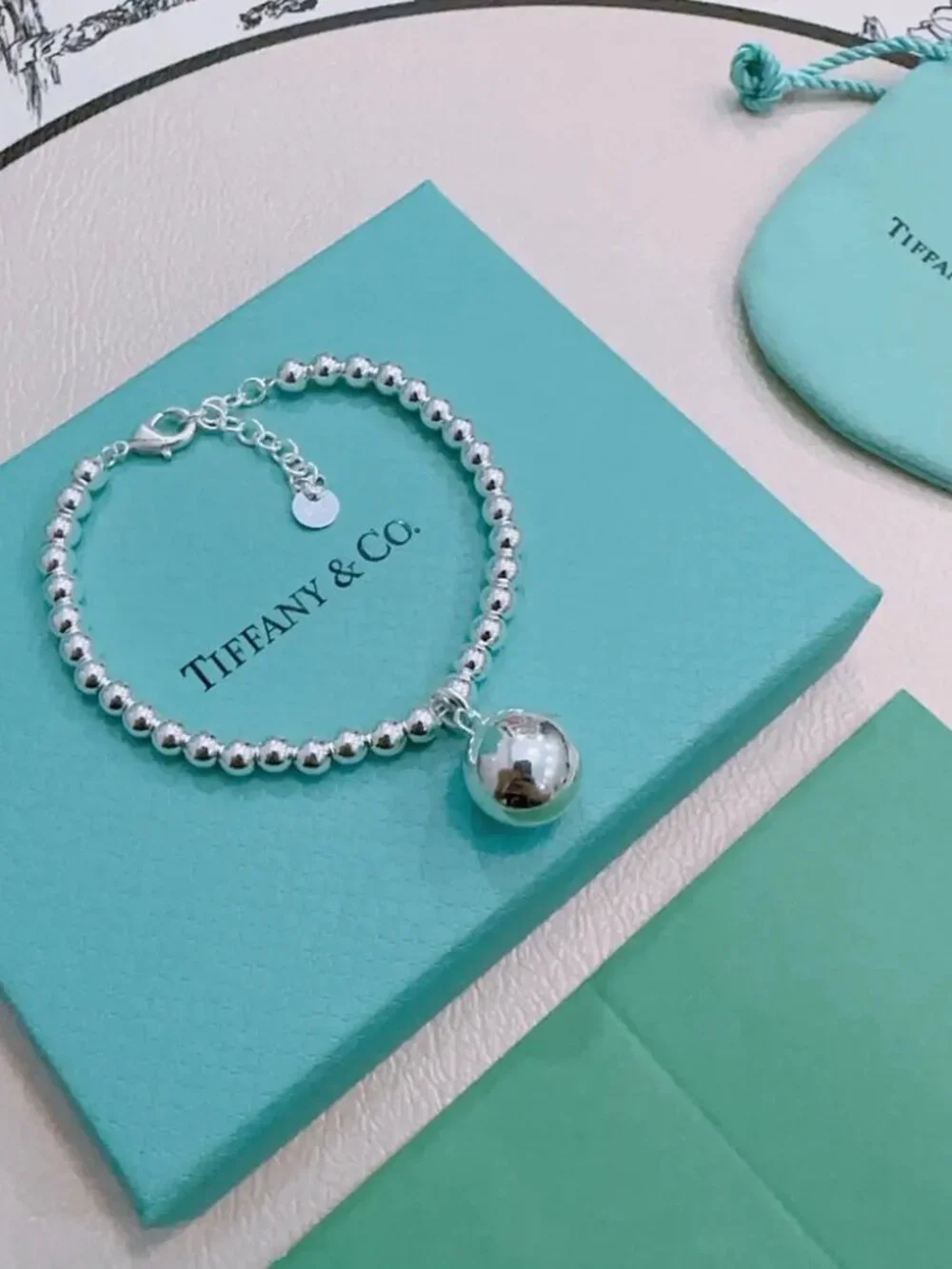 Tiffany & Co. Silver Beaded Bracelet